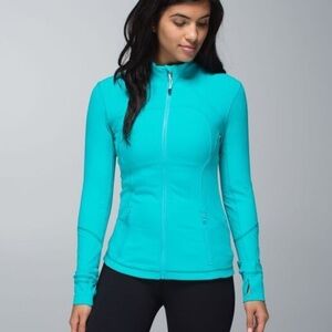 Lululemon Form Define zip up Turquoise blue tropic athletic Jacket small
